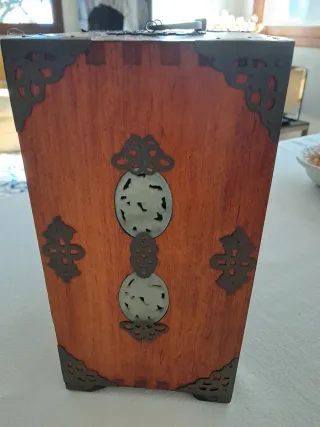 Portagioie Cinese Legno e Ottone