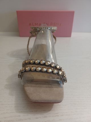 Sandalias Alma en Pena Talla 38 Beige/Oro