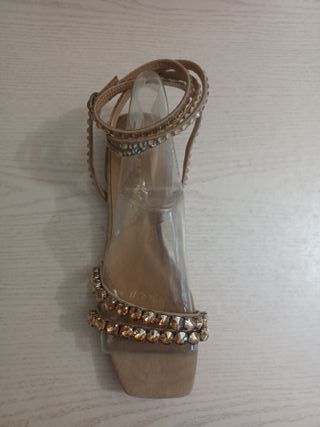 Sandalias Alma en Pena Talla 38 Beige/Oro