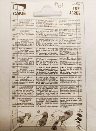 Came TOP-432 EE Telecomando Cancello Garage