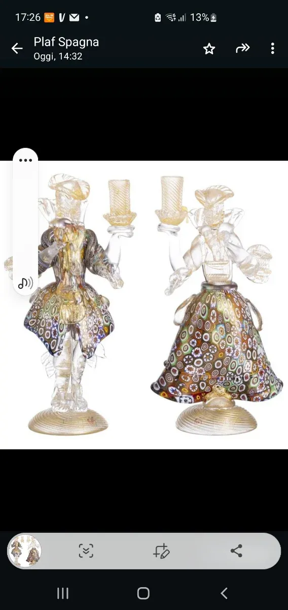 Coppia Murano Damina e Cavaliere