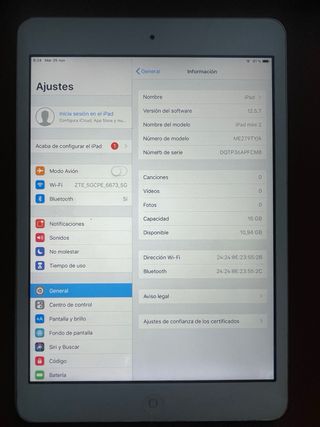 iPad mini 2 Blanco