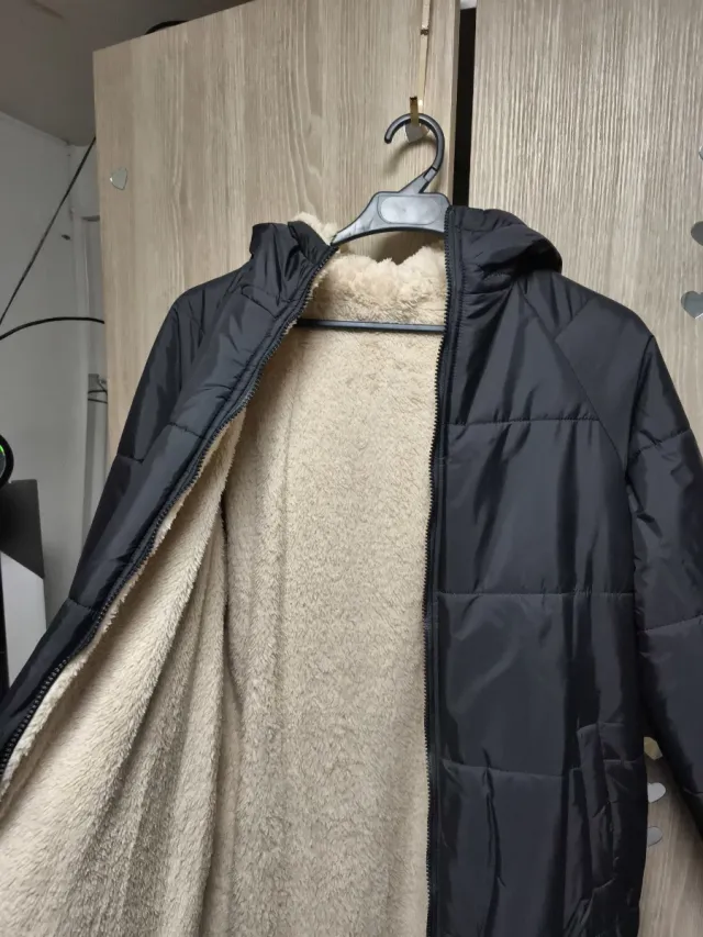 Giubbotto lungo invernale nero da donna