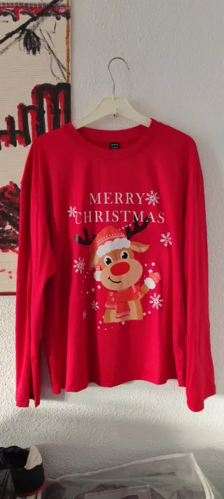 Camiseta Navidad Reno Manga Larga