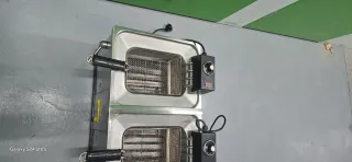Freidora doble acero inoxidable