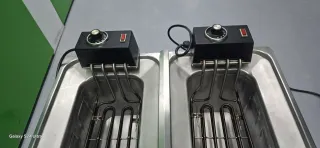 Freidora doble acero inoxidable