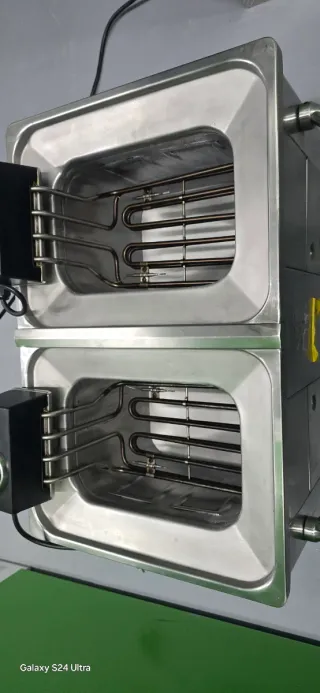 Freidora doble acero inoxidable