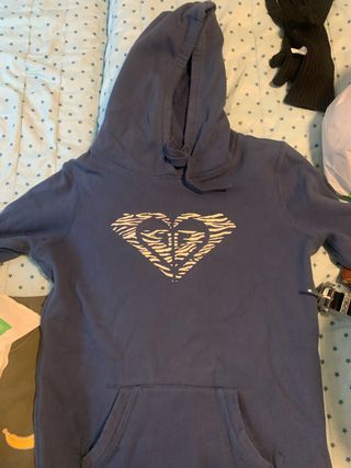 Sudadera Roxy Azul con Logo Corazón