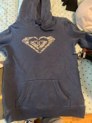 Sudadera Roxy Azul con Logo Corazón