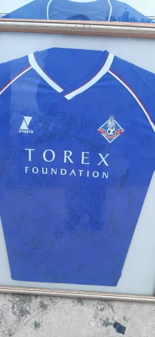 Cuadros de fútbol firmados