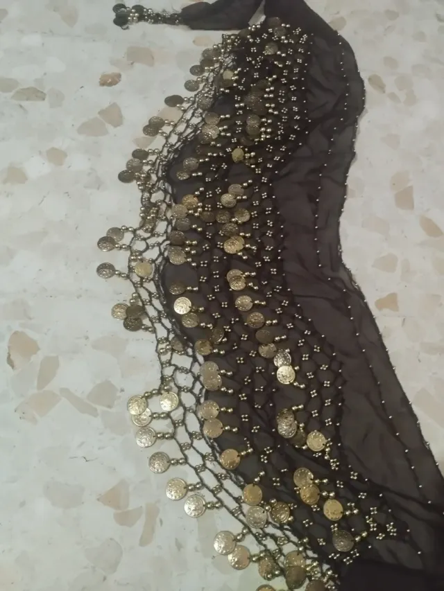 Pañuelo danza del vientre con monedas