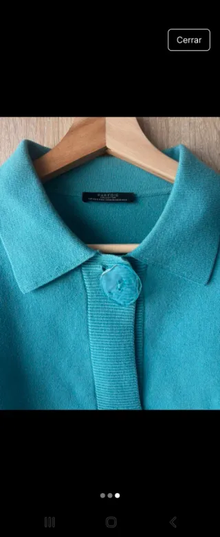 Cárdigan Parfois azul turquesa.