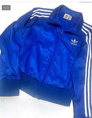 Chaqueta Adidas chica azul brillante
