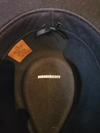Sombrero Borges & Scott. Negro. T36 cm