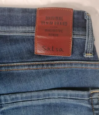 Pantalón vaquero slim elástico Talla 36. Salsa
