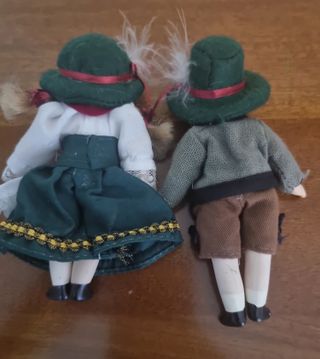 Coppia Bambole Porcellana Tirolesi