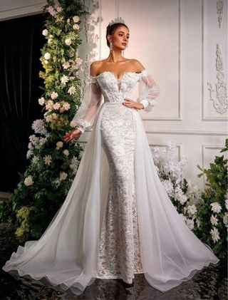 Vestido de Novia Blanco Lujoso