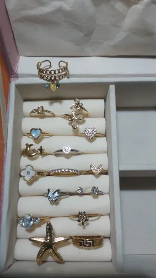 Pulseras,anillos y pendientes de acero garantizado