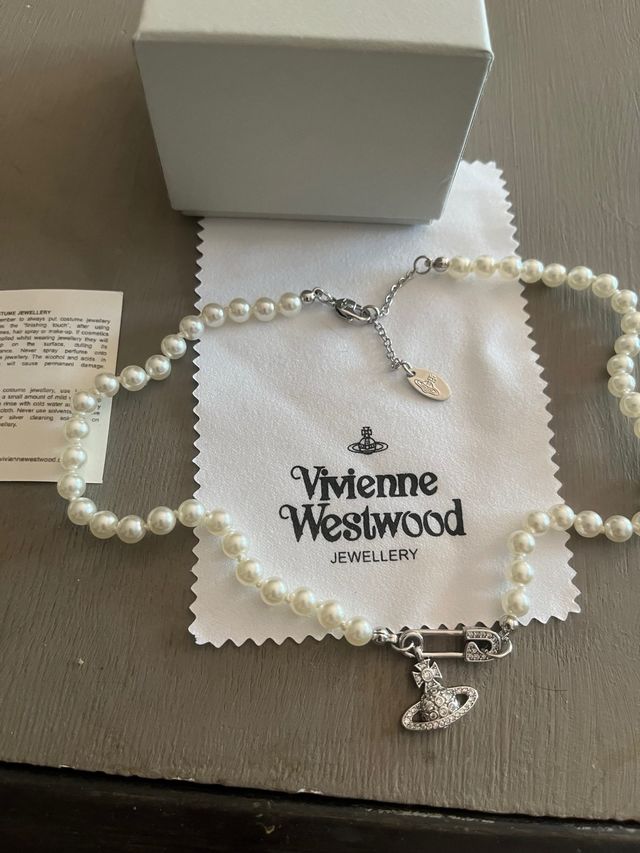 Collar perlas Vivienne Westwood plateado