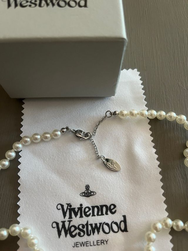 Collar perlas Vivienne Westwood plateado