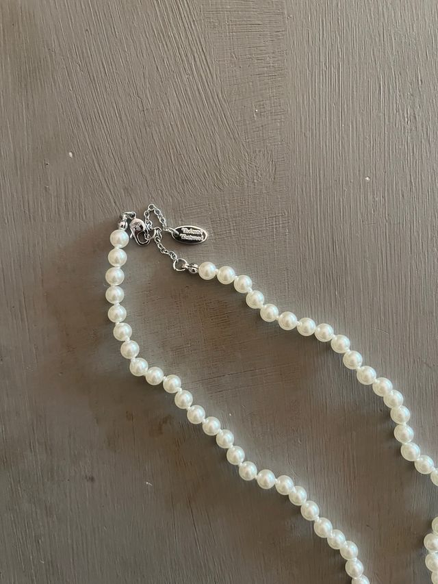 Collar perlas Vivienne Westwood plateado