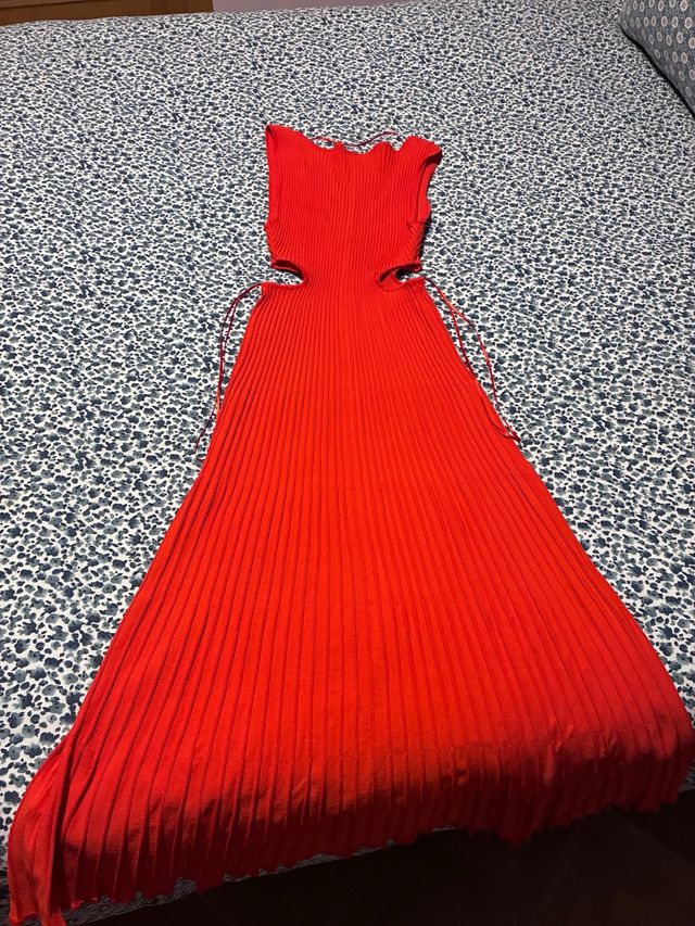 Vestido Sfera Cut Out Rojo Naranja Talla S