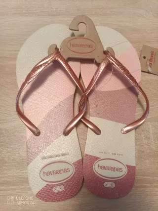 Havaianas rosas y blancas talla 42