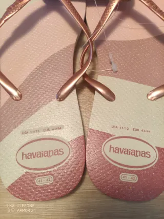 Havaianas rosas y blancas talla 42
