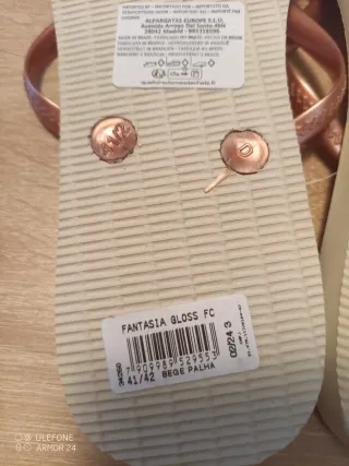 Havaianas rosas y blancas talla 42