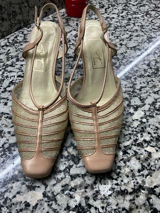 Zapatos de fiesta Tramp T36 Beige/Oro