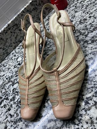 Zapatos de fiesta Tramp T36 Beige/Oro