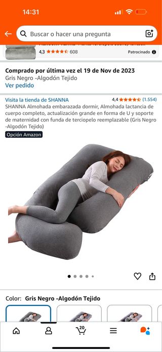 Almohada Maternidad Gris
