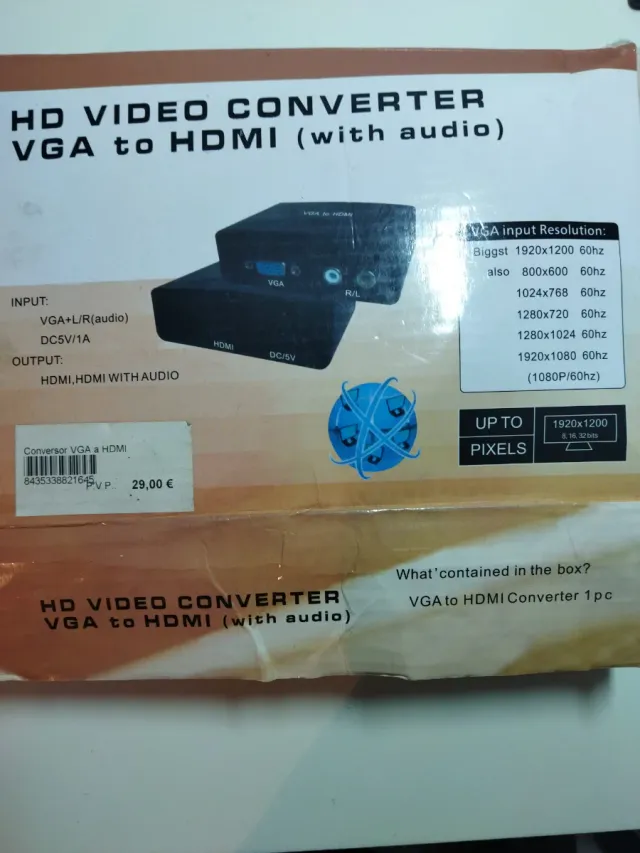 Convertidor de VGA a HDMI