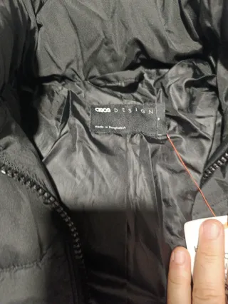Plumífero hombre NUEVO  marca ASOS Negro Talla M