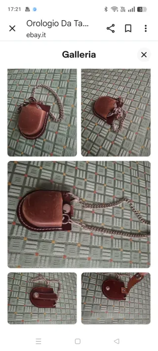 Orologio da taschino vintage in pelle