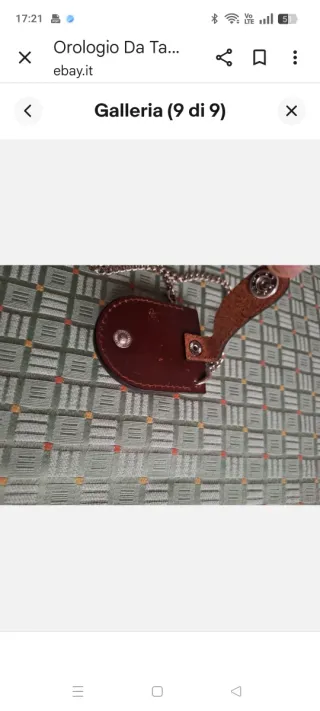 Orologio da taschino vintage in pelle