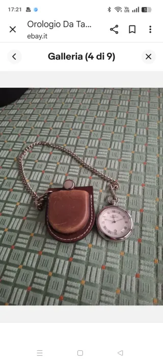 Orologio da taschino vintage in pelle