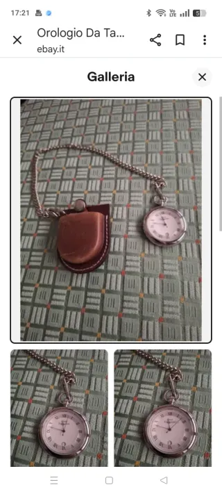 Orologio da taschino vintage in pelle