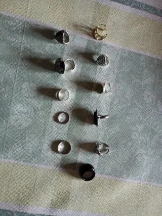 Lote 11 Anillos Vintage Ajustables 4 de plata