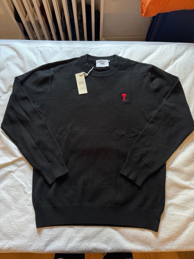 Jersey Ami Negro Corazón Rojo