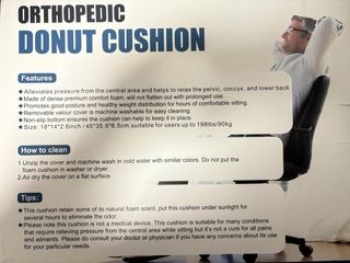 Cojín Ortopédico Donut Emoobin Negro