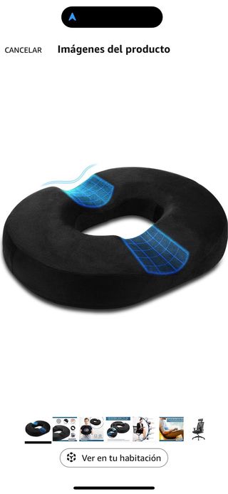 Cojín Ortopédico Donut Emoobin Negro