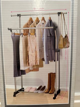 Perchero Ropa Doble Ajustable NUEVO