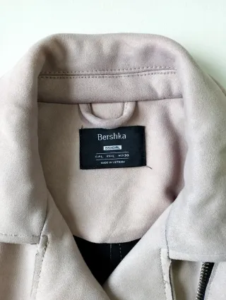 Chaqueta Biker Bershka Mujer Rosa