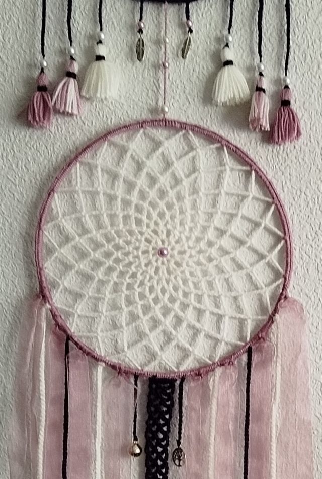 Atrapasueños doble 25 x 1 metro 25 - violeta/crudo