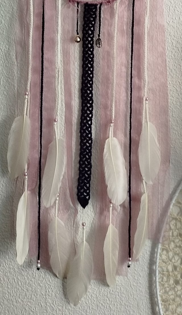 Atrapasueños doble 25 x 1 metro 25 - violeta/crudo