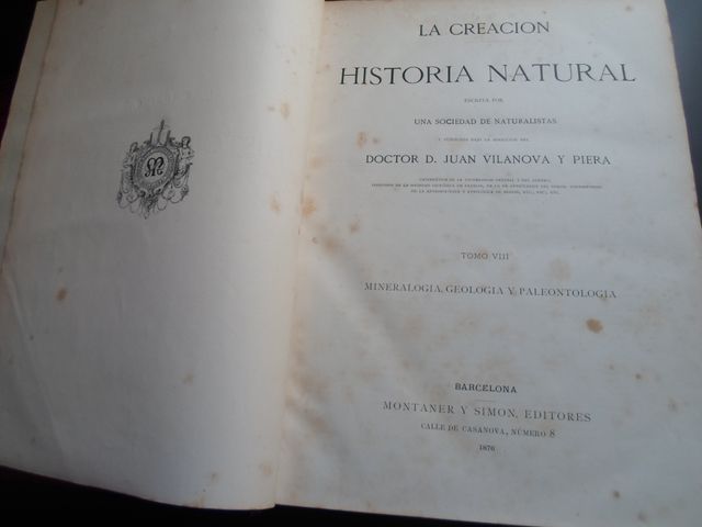 Libro Antiguo Mineralogía Geología Paleontología 1