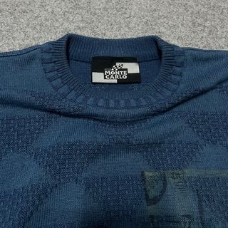 Maglione vintage blu e verde acqua