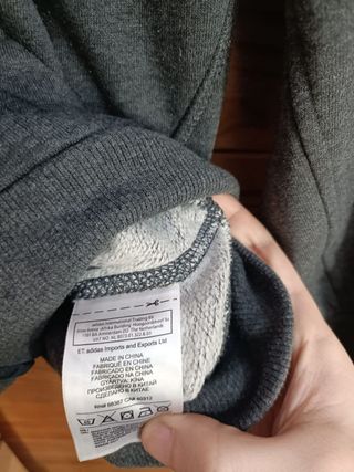 Sudadera Adidas Color Gris y Amarillo Talla M