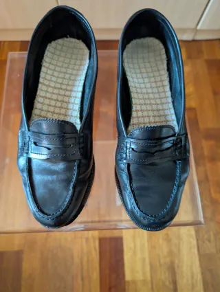 Mocasines de piel negros